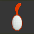 Red Body White Bristles Oval Shaped Household Cleaning Brush For Daily Use