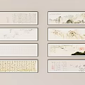 Traditional Chinese Landscape Paintings With Mountain River And Ink Art Details