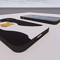 Two Smartphones With Cartoon Duck Design Case And Black Back Cover