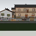 Two Story Rural Self Built House Chinese Style Tile Roof Wooden Balcony Front Lawn