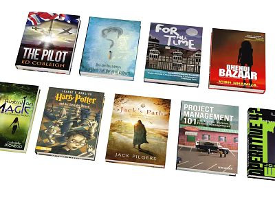 Assorted Books Collection With Various Themes Including Novels Management And Adventure Stories 3d model