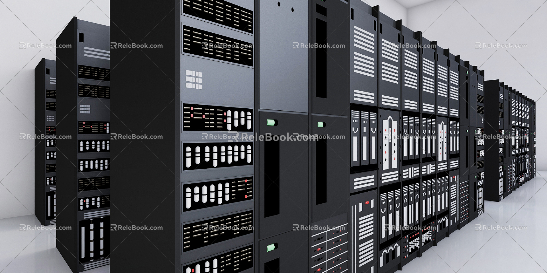 Modern computer room equipment model