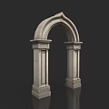 Elegant Classical Stone Archway Design With Decorative Columns And Carved Details
