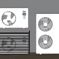 Modern air conditioner external unit 3d model