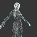 Woman in Black and Red Mechanical Style Outfit With Mechanical Arms and Open Stance