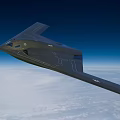 Advanced Stealth Fighter Jet Flying Over Mountain Ranges With Sleek Aerodynamic Design At High Altitude
