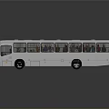 White Bus With Passengers Inside Yellow Front Display Multiple Side Windows And Roof Vents