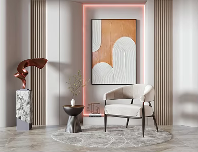 Modern Sofa Chair Leisure Chair 3d model