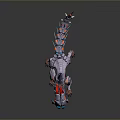 Futuristic Mechanical Dragon With Armored Body Colorful Spikes And Cybernetic Details