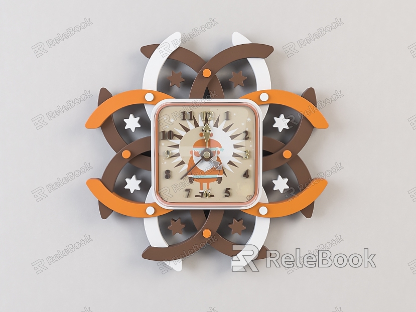 Modern clock cartoon children wall clock model