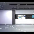 Modern Exhibition Hall Design With Digital Screens Interactive Booths And Urban Displays