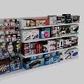 Diverse Commercial Equipment Display On Retail Shelf With Fitness Tools And Gadgets