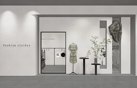 Modern Clothing Store Womens Clothing Store 3d model
