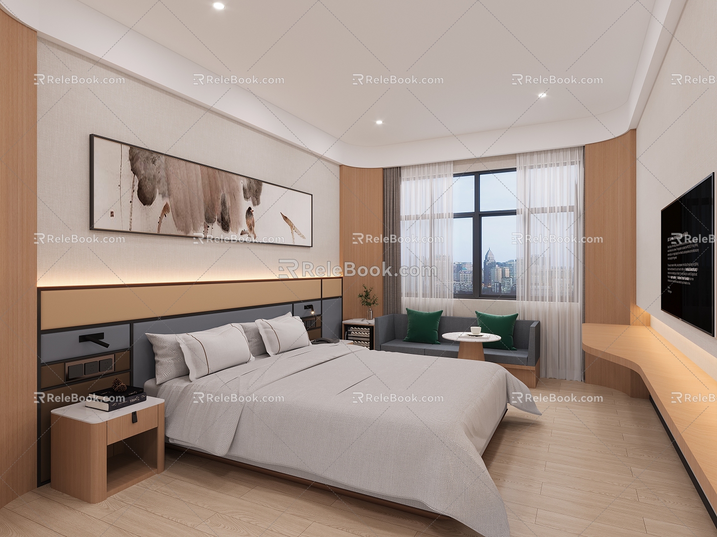 Modern Hotel Rooms 3d model