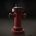 Red Fire Hydrant Essential Public Fire Safety Equipment for Emergency Fire Response 3d model