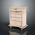 Sturdy Medical Cart With Top Platform Multiple Drawers And Rolling Wheels