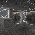 Modern Clothing Store Interior With Clothes On Racks Mannequins And Shoes