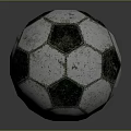 Worn Vintage Football Sports Equipment With Black And White Textured Surface