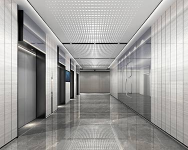 Elevator hall 3d model