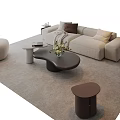 Modern Italian Sofa Combination Sofa Coffee Table Combination Side Table Coffee Table Multi-Person Sofa Single Person Sofa Living Room Sofa Jewelry Ornaments 3d model