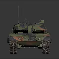 Modern Military Tank With Camouflage Paint And Armored Exterior Design