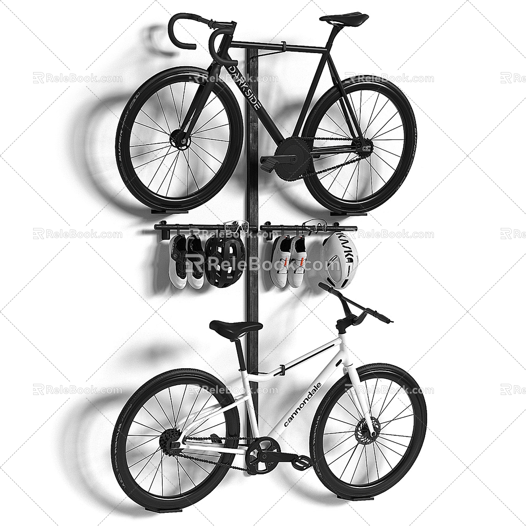 Mountain bike equipment 3d model