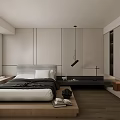 Minimalist Tatami Bedroom Interior With Wooden Platform Bed Natural Light And Storage Space