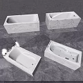 Modern Marble Bathtub Designs In Various Styles With Faucet For Bathroom