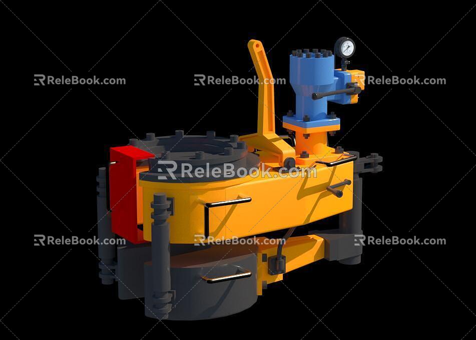 Oil gathering tubing tongs 3d model