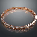 Luxury Gold Bracelet With Exquisite Inlaid Small Pearls And Elegant Design
