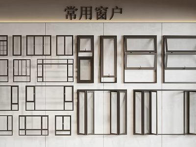 Casement Windows Commonly Used With Different Frame Designs For Home Use 3d model