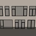 Modern windows casement windows floor-to-ceiling windows bay windows doors and windows balcony windows 3d model
