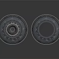 Modern Circular Black Architectural Components With Metal Frame Structure Design