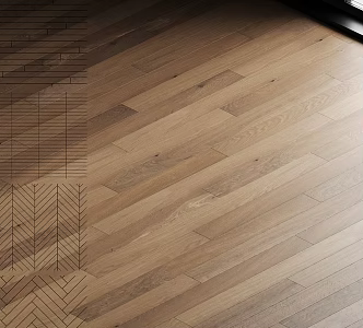 Vintage Wood Flooring 3d model