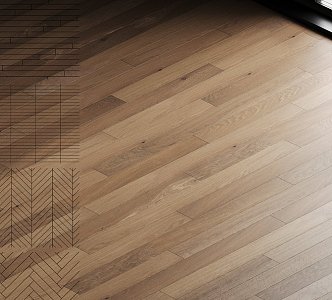 Vintage Wood Flooring 3d model