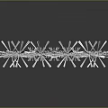 Intricate Symmetrical Snowflake Like Crystal Structure On Dark Reflective Background