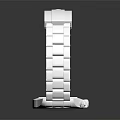 Stylish Silver Watch With Metal Strap White Dial And Black Bezel