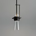 Modern Design Pendant Lights With Different Styles Transparent Glass Shades And Black Metal Frames