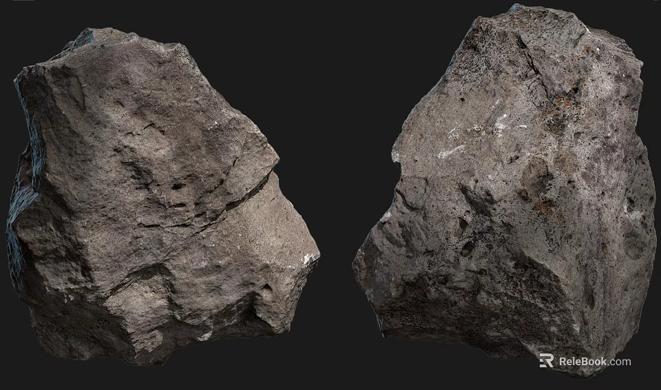 Natural Stone and Solid Wood Materials for Rustic Home Decor Ideas 3d model