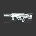 Black Tactical Rifle 3D Model Design With Dark Gray Background
