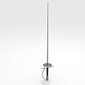 Slender Metal Weapon With Long Shaft And Sturdy Base Mounting Device 3d model
