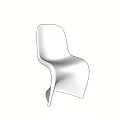 Ergonomic Modern Single Chair With Smooth Curved Lines And Minimalist Style