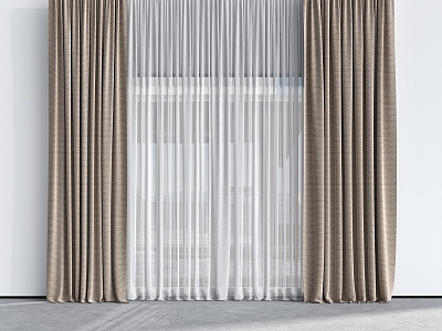 Modern Curtains 3d model