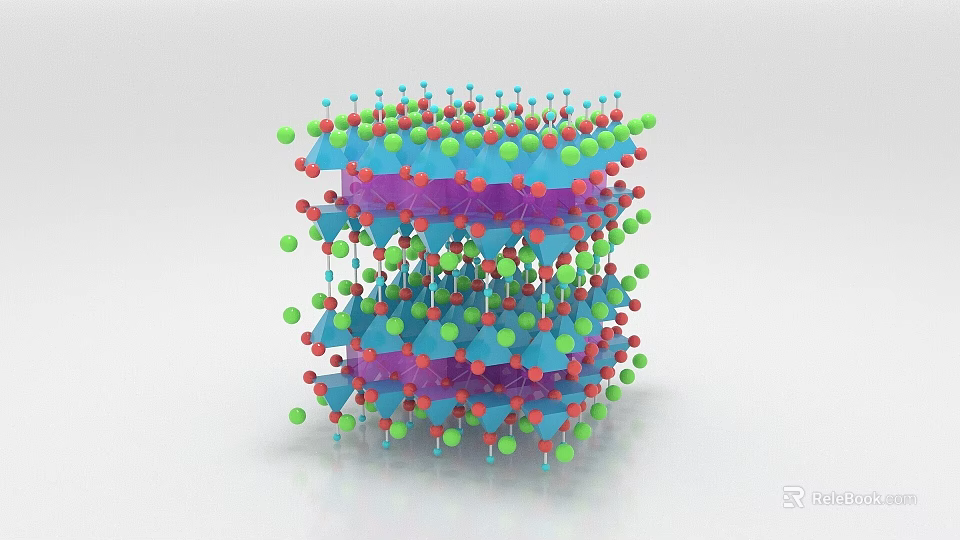 Colorful Geometric Locker Design With 3D Structure And Multicolored Spheres 3d model 