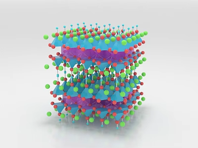 Colorful Geometric Locker Design With 3D Structure And Multicolored Spheres 3d model