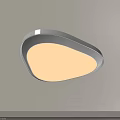 Modern Minimalist Ceiling Light With Soft White Illumination And Sleek Silver Frame Design 3d model