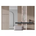 Modern Wooden Shoe Cabinet Design With Coat Hooks Bench And Countertop