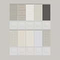 Various Color Wall Paneling Samples With Different Patterns For Interior Design 3d model