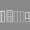 modern sliding window 3d model