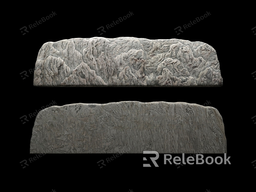 Snowwave Stone Landscape Wall Stone model